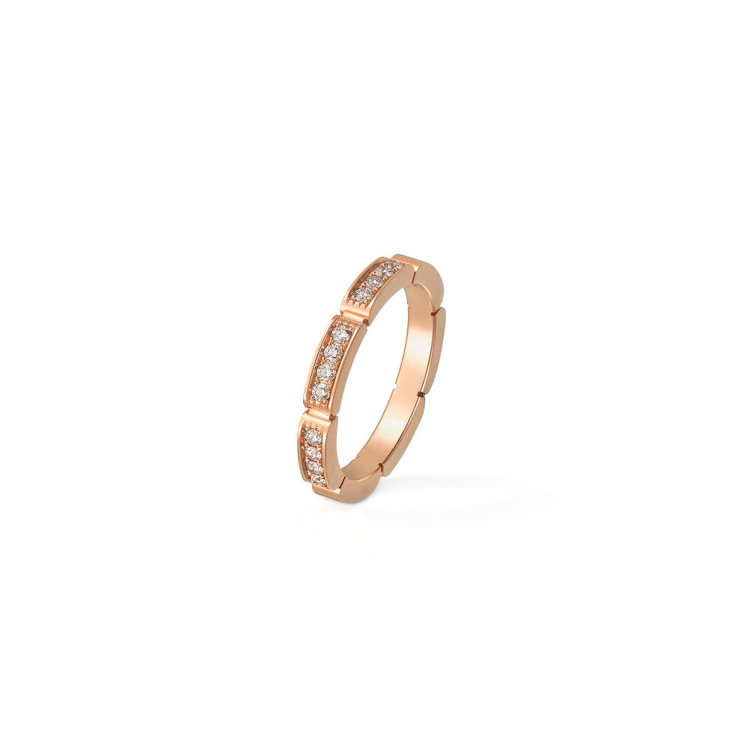 Ca*t1er maillon panthÈre wedding band, half-paved b4221200